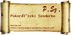 Pokoráczki Szederke névjegykártya
